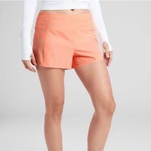 Athleta running free energetic peach shorts Size XL